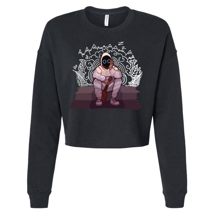 Just A Boy With A Ukulele BoyWithUke Cropped Pullover Crew