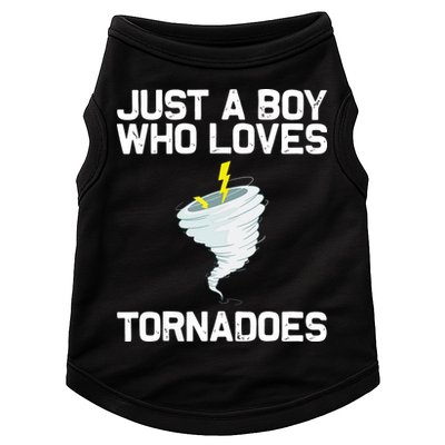 Just A Boy Who Loves Tornadoes Tornado Meteorologist Doggie Tank