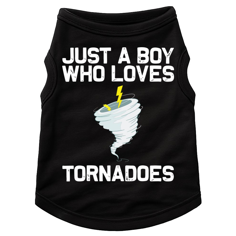 Just A Boy Who Loves Tornadoes Tornado Meteorologist Doggie Tank