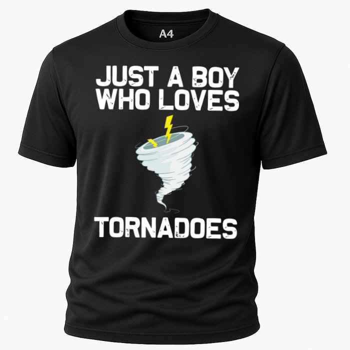 Just A Boy Who Loves Tornadoes Tornado Meteorologist Performance Shirt
