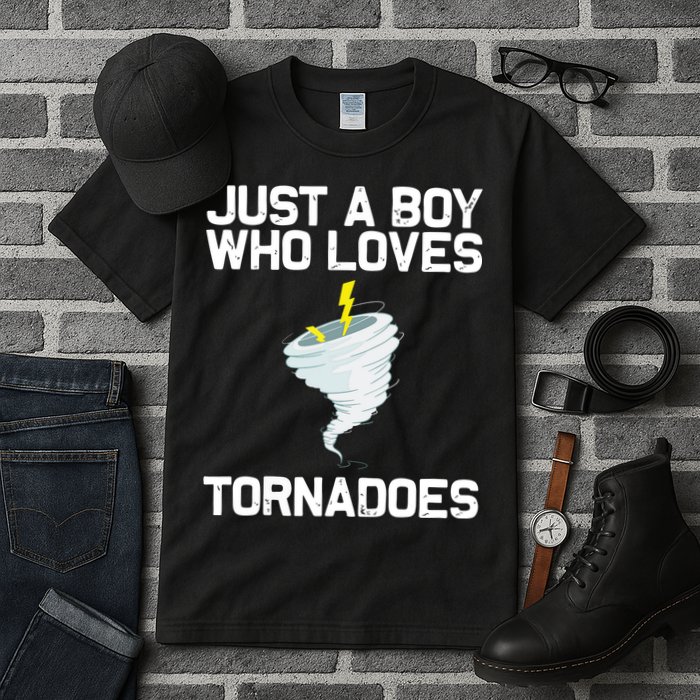 Just A Boy Who Loves Tornadoes Tornado Meteorologist Tall T-Shirt