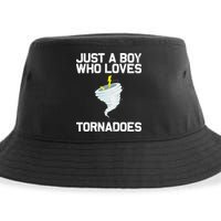 Just A Boy Who Loves Tornadoes Tornado Meteorologist Sustainable Bucket Hat