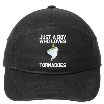 Just A Boy Who Loves Tornadoes Tornado Meteorologist 7-Panel Snapback Hat