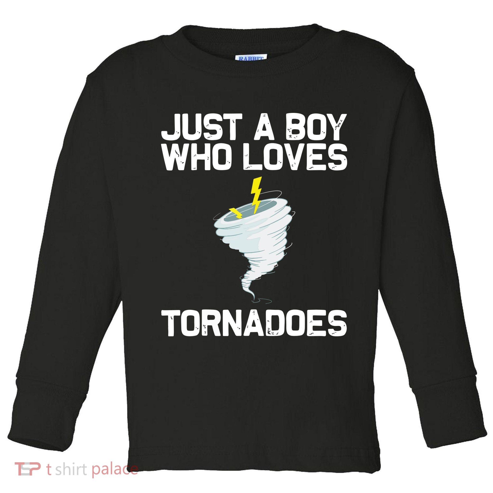 Just A Boy Who Loves Tornadoes Tornado Meteorologist Toddler Long Sleeve Shirt
