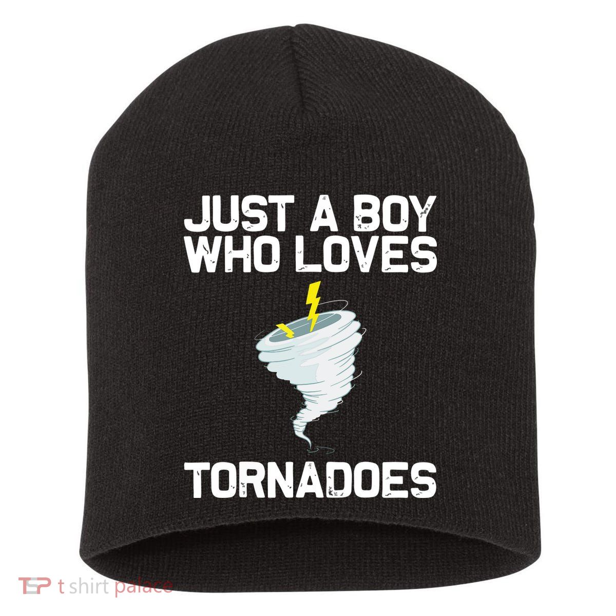Just A Boy Who Loves Tornadoes Tornado Meteorologist Short Acrylic Beanie