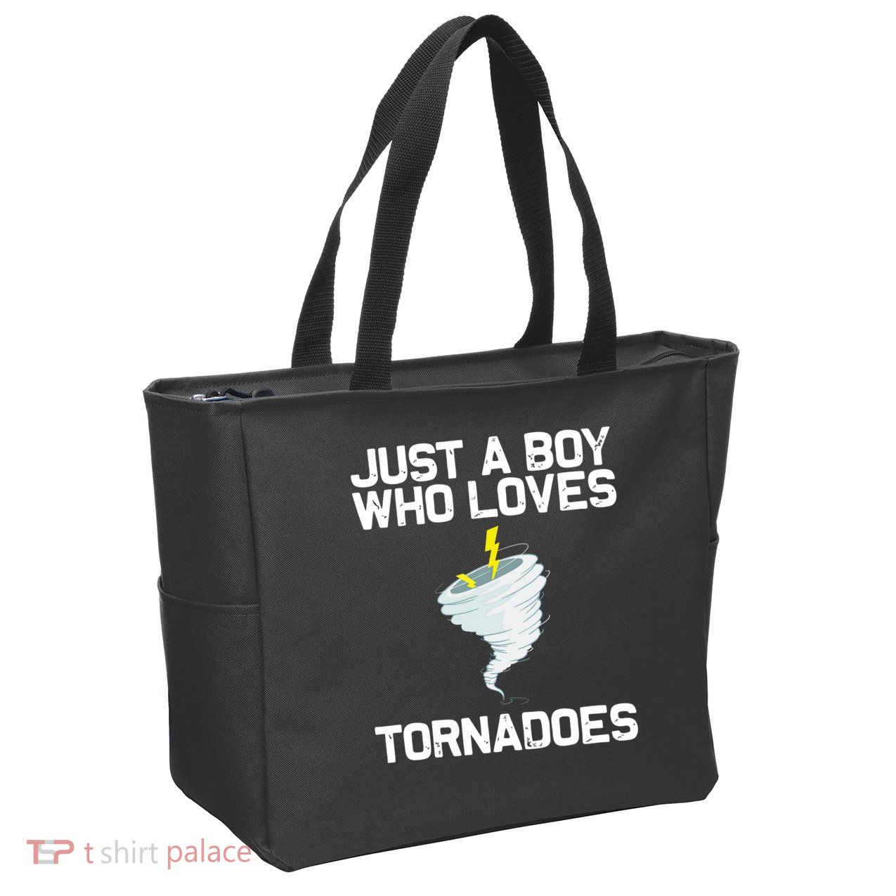 Just A Boy Who Loves Tornadoes Tornado Meteorologist Zip Tote Bag