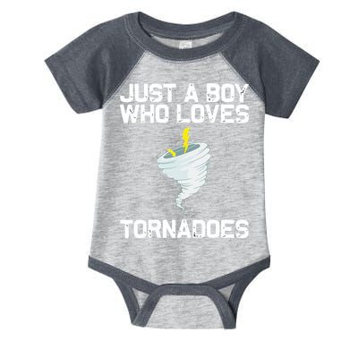 Just A Boy Who Loves Tornadoes Tornado Meteorologist Infant Baby Jersey Bodysuit