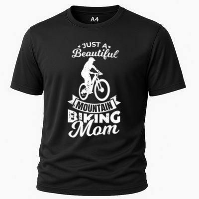 Just A Beautiful Mountain Biking Mom Meaningful Gift Performance Shirt