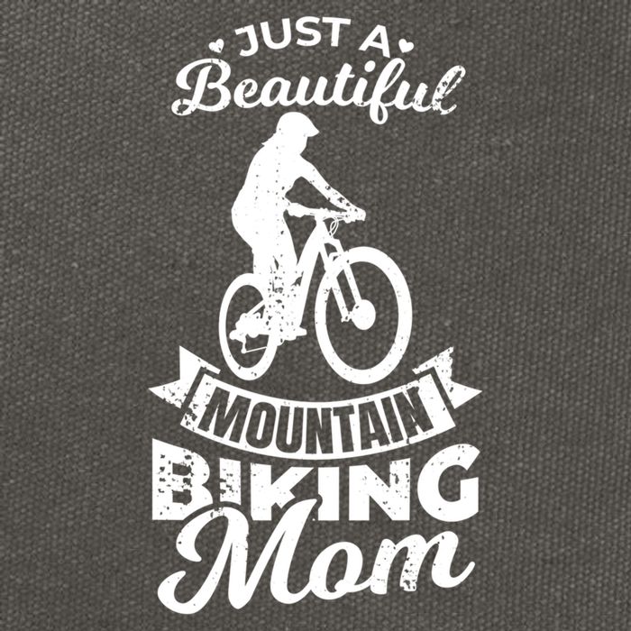 Just A Beautiful Mountain Biking Mom Meaningful Gift Cotton Canvas Backpack