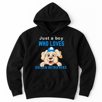 Just A Boy Who Loves Golden Retrivers Hoodie