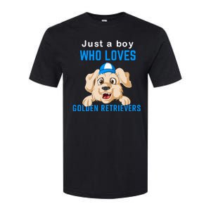 Just A Boy Who Loves Golden Retrivers Softstyle CVC T-Shirt