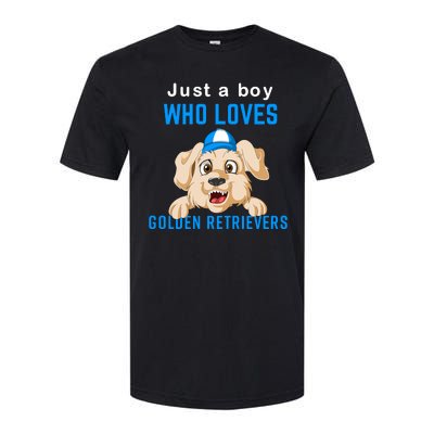 Just A Boy Who Loves Golden Retrivers Softstyle CVC T-Shirt