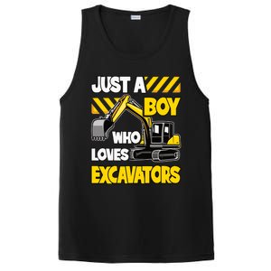 Just A Boy Who Loves Excavators Construction Vehicle PosiCharge Competitor Tank