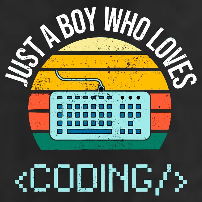 Just A Boy Who Loves Coding Computer Funny Adult Drive Performance Visor