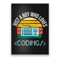 Just A Boy Who Loves Coding Computer Funny Poster