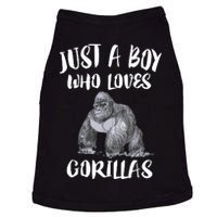 Just A Boy Who Loves Gorillas, Gorilla Lover Gift Doggie Tank