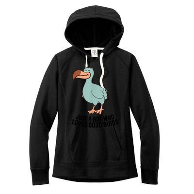 Just A Boy Who Loves Dodo Birds Women's Fleece Hoodie