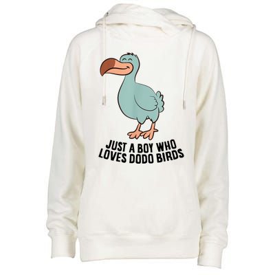 Just A Boy Who Loves Dodo Birds Womens Funnel Neck Pullover Hood