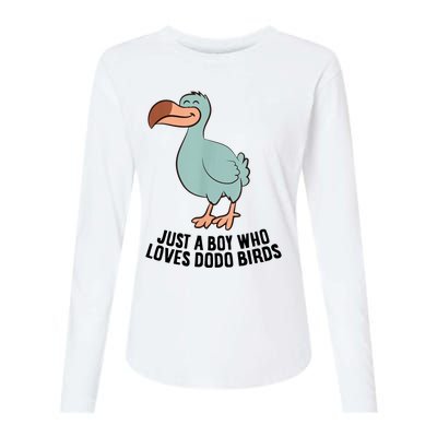 Just A Boy Who Loves Dodo Birds Womens Cotton Relaxed Long Sleeve T-Shirt