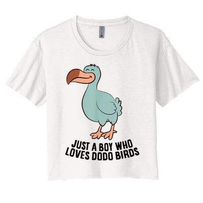 Just A Boy Who Loves Dodo Birds Women's Crop Top Tee