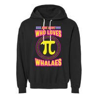 Just A Boy Who Loves Pi Whales Pi Day Garment-Dyed Fleece Hoodie