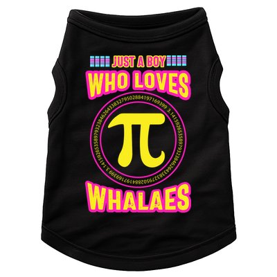 Just A Boy Who Loves Pi Whales Pi Day Doggie Tank