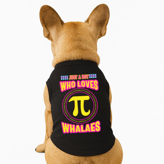 Just A Boy Who Loves Pi Whales Pi Day Doggie Tank