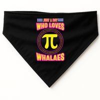 Just A Boy Who Loves Pi Whales Pi Day USA-Made Doggie Bandana