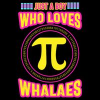 Just A Boy Who Loves Pi Whales Pi Day USA-Made Doggie Bandana