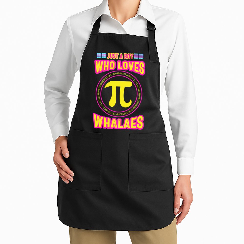 Just A Boy Who Loves Pi Whales Pi Day Apron