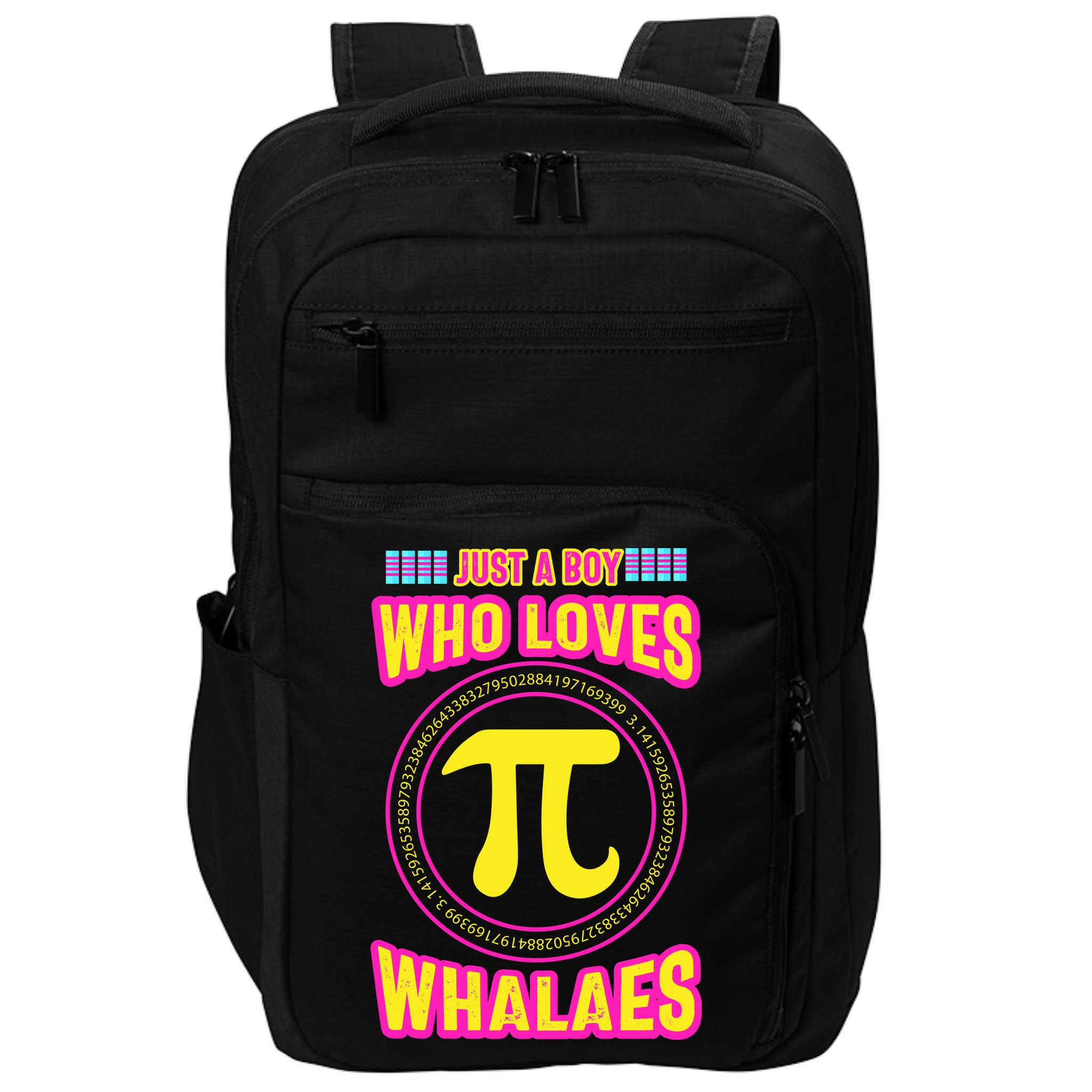 Just A Boy Who Loves Pi Whales Pi Day Impact Tech Backpack