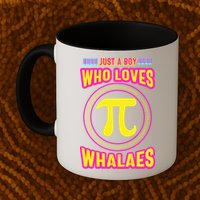 Just A Boy Who Loves Pi Whales Pi Day Mug