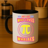Just A Boy Who Loves Pi Whales Pi Day Mug