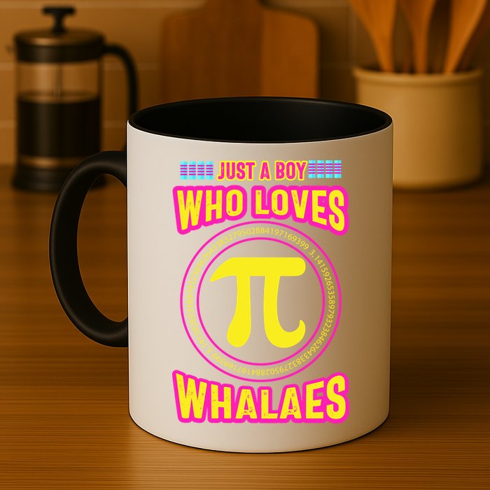 Just A Boy Who Loves Pi Whales Pi Day Mug