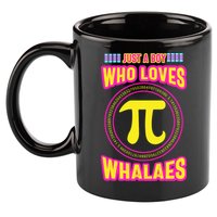 Just A Boy Who Loves Pi Whales Pi Day 11oz C Handle Ceramic Mug