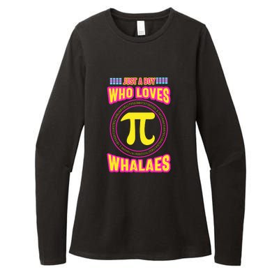 Just A Boy Who Loves Pi Whales Pi Day Womens CVC Long Sleeve Shirt