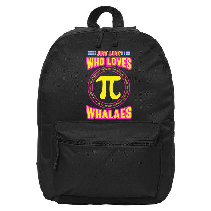 Just A Boy Who Loves Pi Whales Pi Day 16 in Basic Backpack