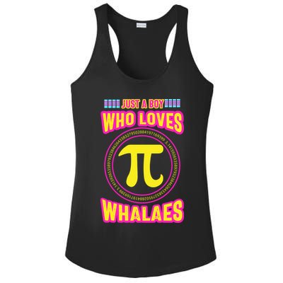 Just A Boy Who Loves Pi Whales Pi Day Ladies PosiCharge Competitor Racerback Tank
