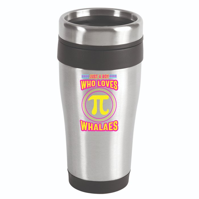 Just A Boy Who Loves Pi Whales Pi Day 16oz Travel Tumbler