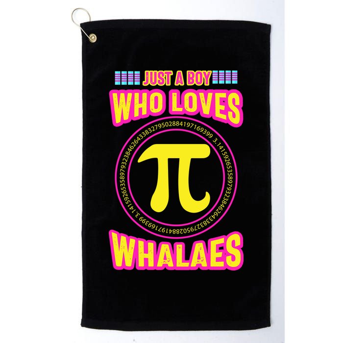 Just A Boy Who Loves Pi Whales Pi Day Golf Towel