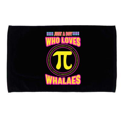 Just A Boy Who Loves Pi Whales Pi Day Microfiber Hand Towel