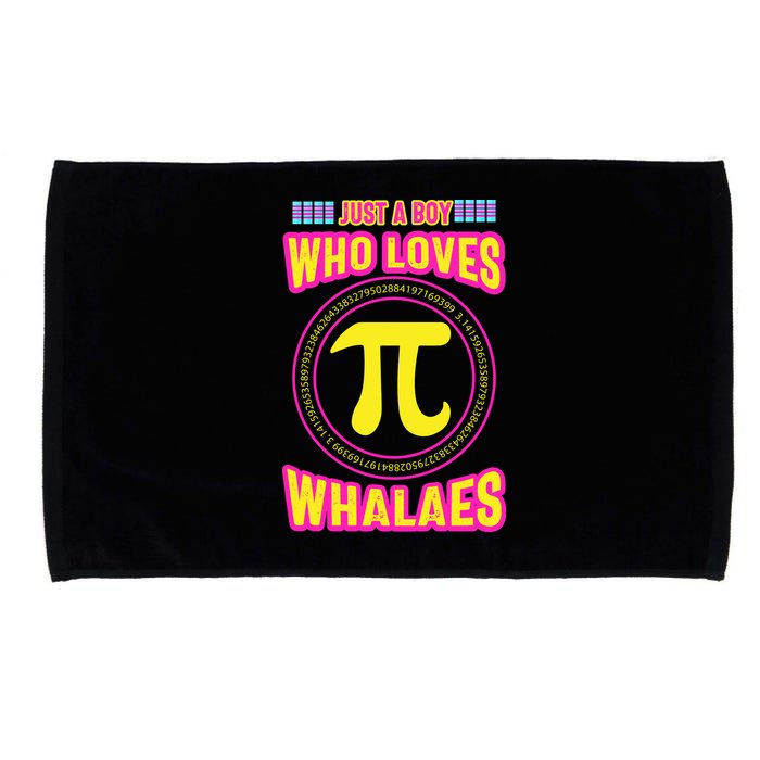 Just A Boy Who Loves Pi Whales Pi Day Microfiber Hand Towel