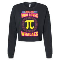 Just A Boy Who Loves Pi Whales Pi Day Cropped Pullover Crew