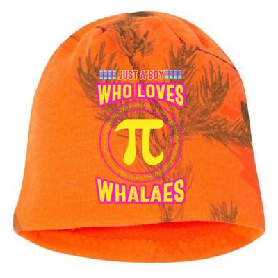 Just A Boy Who Loves Pi Whales Pi Day Kati - Camo Knit Beanie