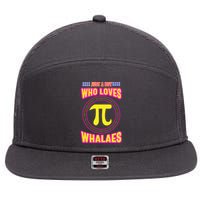 Just A Boy Who Loves Pi Whales Pi Day 7 Panel Mesh Trucker Snapback Hat