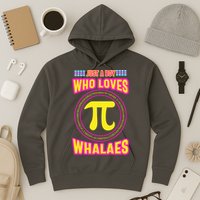 Just A Boy Who Loves Pi Whales Pi Day Hoodie