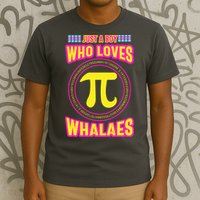 Just A Boy Who Loves Pi Whales Pi Day T-Shirt