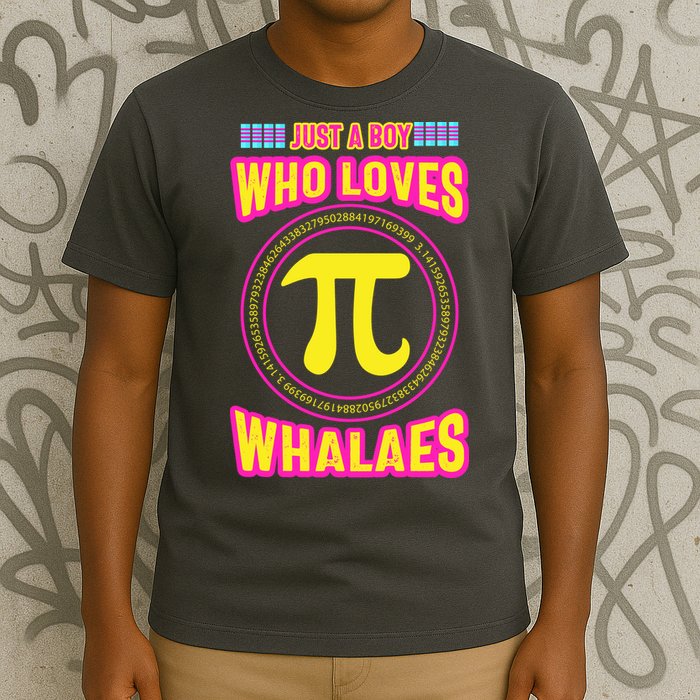 Just A Boy Who Loves Pi Whales Pi Day T-Shirt