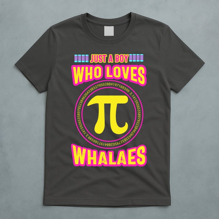 Just A Boy Who Loves Pi Whales Pi Day T-Shirt
