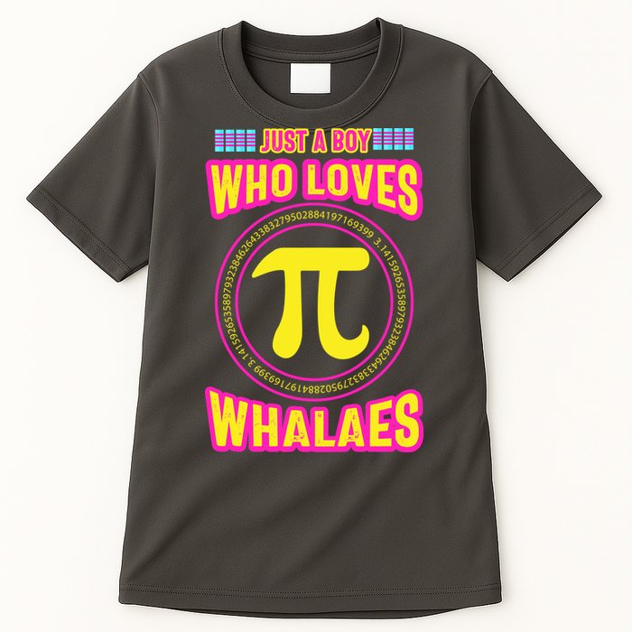 Just A Boy Who Loves Pi Whales Pi Day Tall T-Shirt